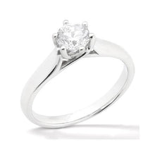 Afbeelding in Gallery-weergave laden, Solitaire sieraden ring 0,75 karaat ronde diamant - harrychadent.nl
