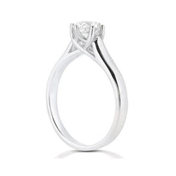 Solitaire sieraden ring 0,75 karaat ronde diamant