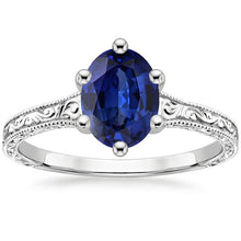 Afbeelding in Gallery-weergave laden, echte oval diamant 2karaat ring vooraanzicht
