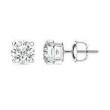 Afbeelding in Gallery-weergave laden, Solitaire Echt Diamond Stud Earring Rond Geslepen 1 Karaat Sieraden
