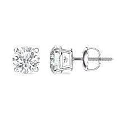 Solitaire Echt Diamond Stud Earring Rond Geslepen 1 Karaat Sieraden