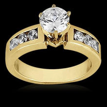 Afbeelding in Gallery-weergave laden, Solitaire Met Echt  Accentdiamant 2.15 Karaats Ring Geel Goud 14K
