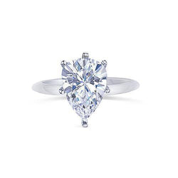 Solitaire Peer Geslepen 0,75 Karaat Echt Diamanten Verlovingsring In Goud