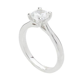 Solitaire Ronde Echt Diamant 1,50 karaat Verlovingsring Wit Goud 14K