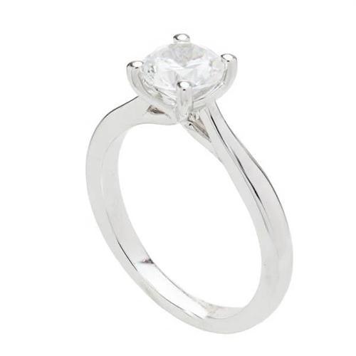 Solitaire Ronde Echt Diamant 1,50 karaat Verlovingsring Wit Goud 14K - harrychadent.nl