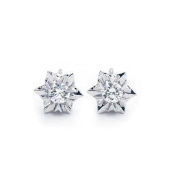 Solitaire Ronde Echt Diamond Stud Earring Vrouwen Sieraden 1.5 Karaat WG 14K