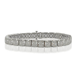 Sprankelende Radiant Cut 50 Karaat Natuurlijke Diamanten Tennisarmband Witgoud