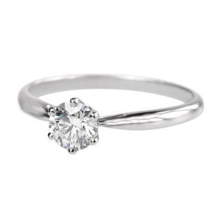 Sprankelende 1 karaat diamanten solitaire ring wit goud 14K - harrychadent.nl