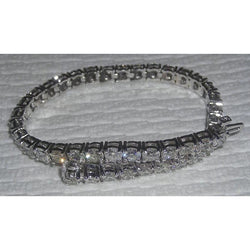 Sprankelende 10.50 Karaat Ronde Natuurlijke uit de aarde gewonnen Diamanten Tennisarmband Witgoud