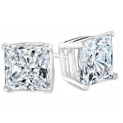 Sprankelende Prinsesslijpsel 4.50 Karaat Natuurlijke Echte (Niet Labgekweekt) Diamanten Oorknoppen Witgoud 14K