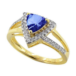 Sprankelende Sri Lanka blauwe saffier diamanten 1.51 ct ring