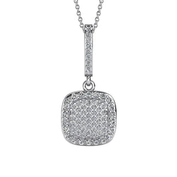 Sprankelende aangepaste sieraden ronde diamanten cluster hanger