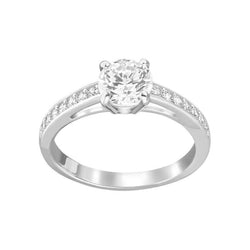 Sprankelende briljant geslepen 2 ct diamanten solitaire ring met accenten