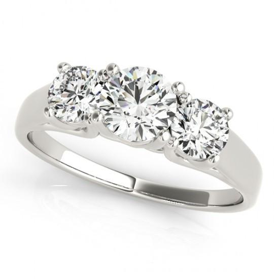 Sprankelende ronde briljante 1,65 karaats diamanten 3 stenen ring goud 14K - harrychadent.nl