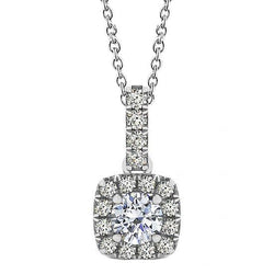 Sprankelende ronde diamanten hanger 1,75 karaat zonder ketting goud 14K