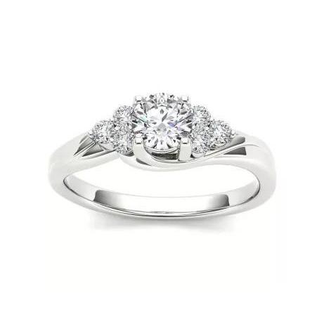 Sprankelende ronde diamanten verlovingsring 1.85 karaat witgoud - harrychadent.nl