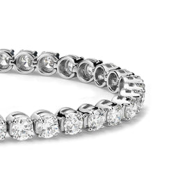 Sprankelende ronde geslepen diamanten tennisarmband 6 karaat witgoud 14k