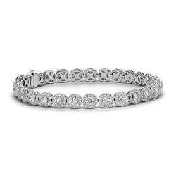 Natuurlijk Diamanten Armband 9.20ct - Witgoud 14K