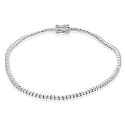 Sprankelende Briljant Geslepen 4 karaat Echt Diamanten Dames Armband WG 14K