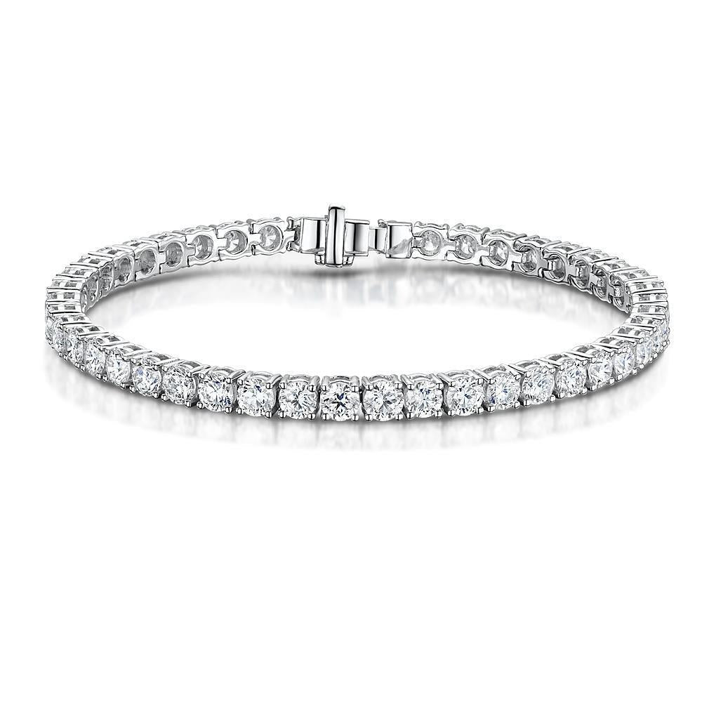 Sprankelende Kleine Ronde Geslepen 8,40 karaat Echt Diamanten Tennisarmband WG - harrychadent.nl