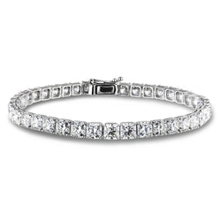 Sprankelende Kussenslijpsel labgekweekt Diamanten Tennisarmband WG 20 Karaat