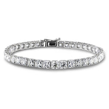 Afbeelding in Gallery-weergave laden, Sprankelende Kussen Geslepen Echt Diamanten Tennisarmband WG 14K 20 Karaat
