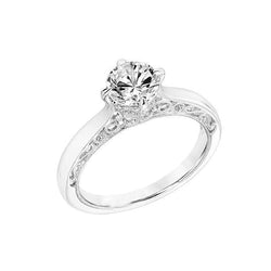 Sprankelende Ronde Briljant Dames uit de aarde gewonnen Diamanten Verlovingsring 2.30 Ct
