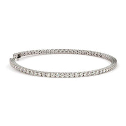 Sprankelende Ronde Geslepen 7,50 karaat Echt Diamanten Tennisarmband Goud Wit