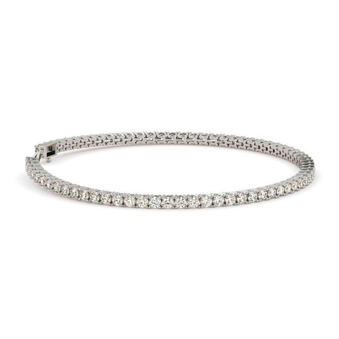 Sprankelende Ronde Geslepen 7,50 karaat Echt Diamanten Tennisarmband Goud Wit - harrychadent.nl