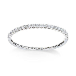 Sprankelende Ronde Geslepen Echt Diamant 5 Karaats Armband 14K Witgoud