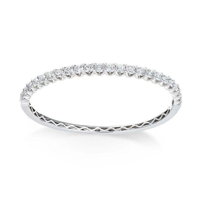 Sprankelende Ronde Geslepen Echt Diamant 5 Karaats Armband 14K Witgoud