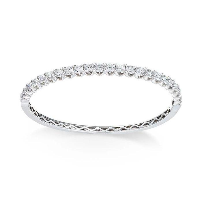 Sprankelende Ronde Geslepen Echt Diamant 5 Karaats Armband 14K Witgoud