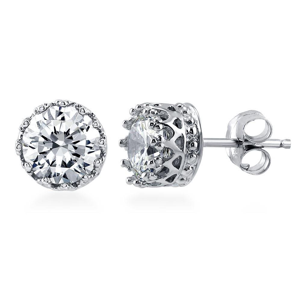 Sprankelende Ronde Geslepen Echt Diamanten Oorknopjes 2 Karaat Witgoud 14K