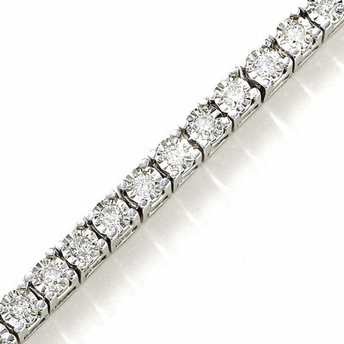 Sprankelende Ronde Geslepen Echt Diamanten Tennisarmband Wit Goud 14K 6 karaat - harrychadent.nl