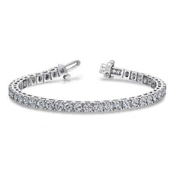 Sprankelende Witgouden Rond Geslepen 8.80 Karaat Natuurlijke uit de aarde gewonnen Diamanten Tennisarmband