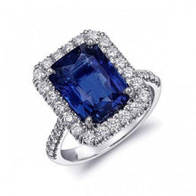 Afbeelding in Gallery-weergave laden, Sri Lanka Saffier Diamanten 4.30 Karaat Trouwring 14K Goud Wit - harrychadent.nl
