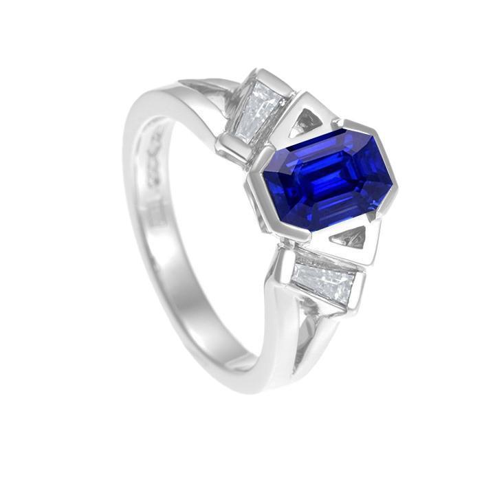 Stokbrood Diamanten Jubileumring Emerald Sapphire Sieraden 2,50 karaat - harrychadent.nl