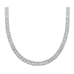 114K Gouden Baguette Natuurlijke Diamanten Ketting