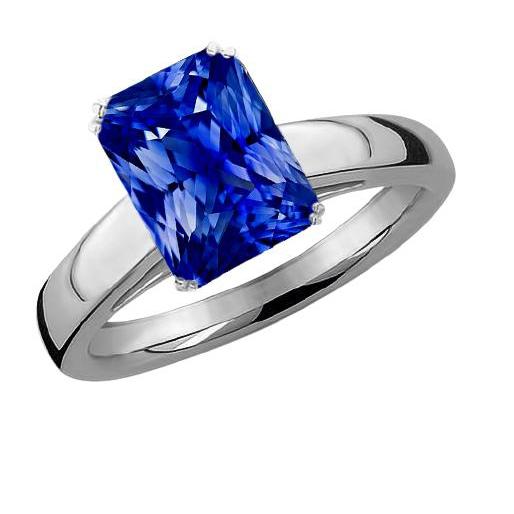 Stralende Solitaire Ceylon Sapphire Verlovingsring 2,50 karaat goud 14K - harrychadent.nl