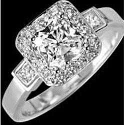 Stralende diamanten 3 karaats koninklijke verlovingsring Halo Nieuw