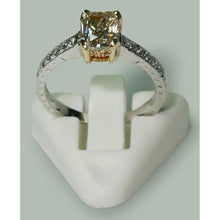 Afbeelding in Gallery-weergave laden, Stralende en ronde diamanten trouwring van 1,60 ct, tweekleurig goud - harrychadent.nl
