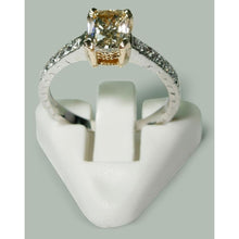 Afbeelding in Gallery-weergave laden, Stralende en ronde diamanten trouwring van 1,60 ct, tweekleurig goud - harrychadent.nl
