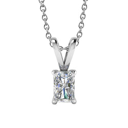 Stralende Geslepen Solitaire Echt Diamanten Hanger Ketting 1,50 Karaat WG 14K