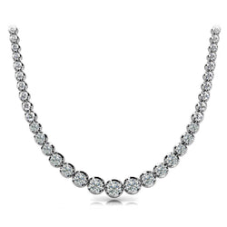 22 Karaat Sprankelende Natuurlijke Diamanten Diamanten Ketting