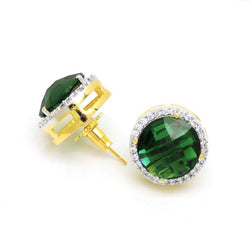 Stud toermalijn diamanten oorbel vrouwen gouden edelsteen sieraden 9,56 ct