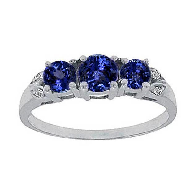Tanzaniet AAA ronde diamant 2,75 karaats ring edelsteen sieraden - harrychadent.nl