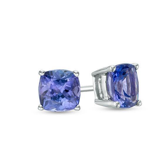 Tanzanite Dames Oorknopjes 4 Karaat Prong Set Goud Wit 14K - harrychadent.nl