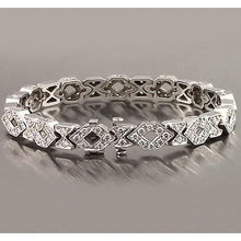 Afbeelding in Gallery-weergave laden, Tennis armband diamant 9 karaat F Vs1 witgoud 14K sieraden - harrychadent.nl
