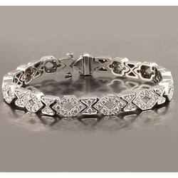 Tennisarmband Natuurlijke Diamant 9 Karaat F VS1 Witgoud Sieraden
