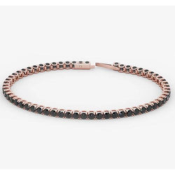 Tennisarmband Black Diamond 5,90 karaat roségoud 14K sieraden Nieuw